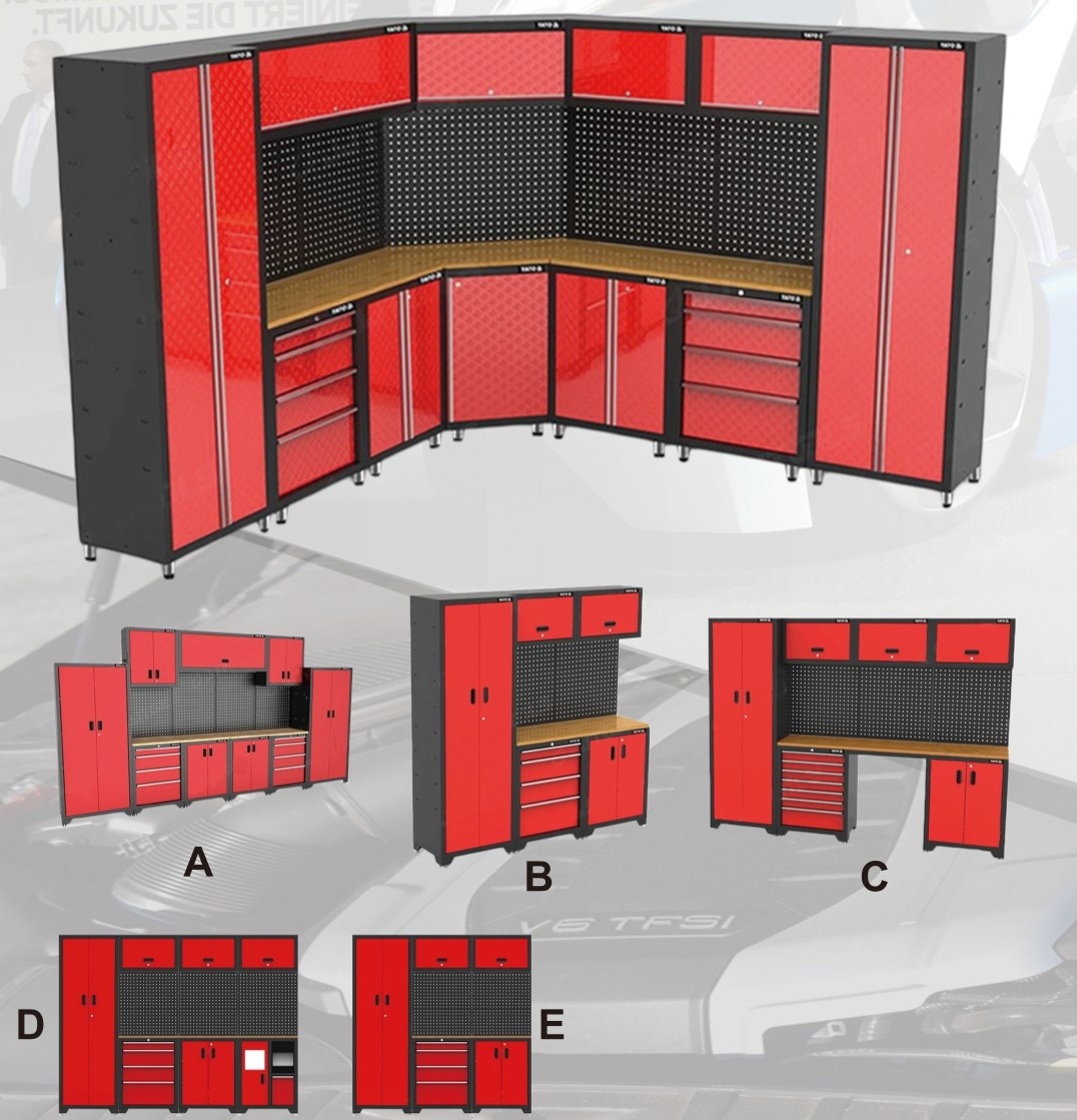Tủ Công Cụ Cao Cấp YATO YT-08931-Cho Xưởng Cơ Khí Hệ thống tủ workshop cho gara, xưởng cơ khí