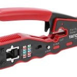 Kìm bấm mạng YATO YT-22440 đa năng, bấm cos RJ45, tuốt và cắt dây, dài 135 mm, chất liệu thép carbon, chuyên dụng cho kỹ thuật viên mạng.