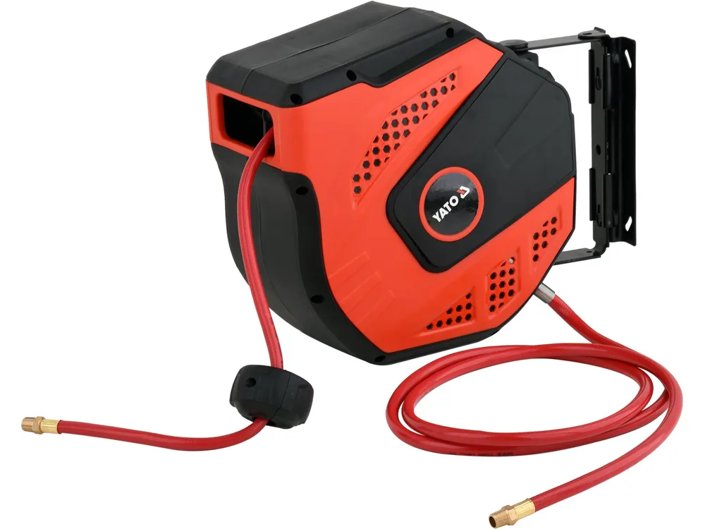 Hộp Cuộn Dây Hơi Tự Rút 20m YATO YT-24244 Hộp Cuộn Dây Hơi Tự Rút 20m YATO YT-24244: Giải Pháp Gọn Gàng và Bền Bỉ Cho Công Việc