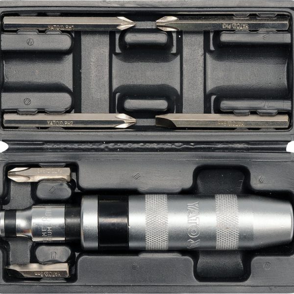 Bộ tua vít đóng YATO YT-2802 gồm 7 chi tiết, đầu 1/2 inch và 5/16 inch