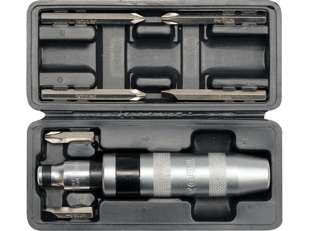 Bộ tua vít đóng YATO YT-2802-7 chi tiết Bộ tua vít đóng YATO YT-2802 gồm 7 chi tiết, đầu 1/2 inch và 5/16 inch