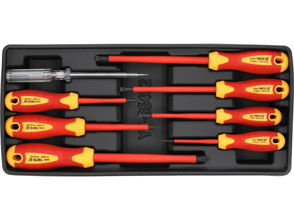 Bộ Tuốc Nơ Vít Cách Điện YATO YT-55462-8 Chi Tiết Bộ Tuốc Nơ Vít Cách Điện YATO YT-55462: Giải Pháp An Toàn 8 Chi Tiết