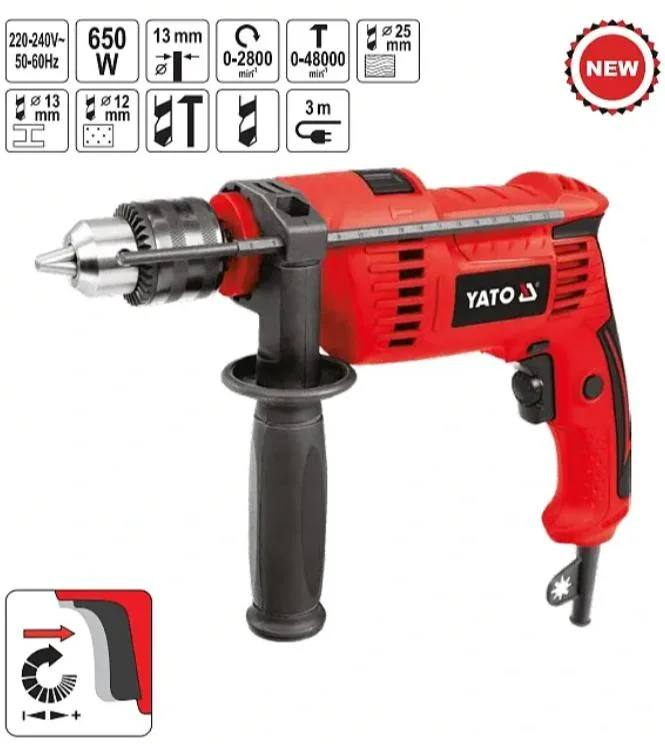 Máy Khoan Búa Điện YATO YT-82038: 650W Máy Khoan Búa Điện YATO YT-82038: 650W, Chuyên Dụng và Mạnh Mẽ